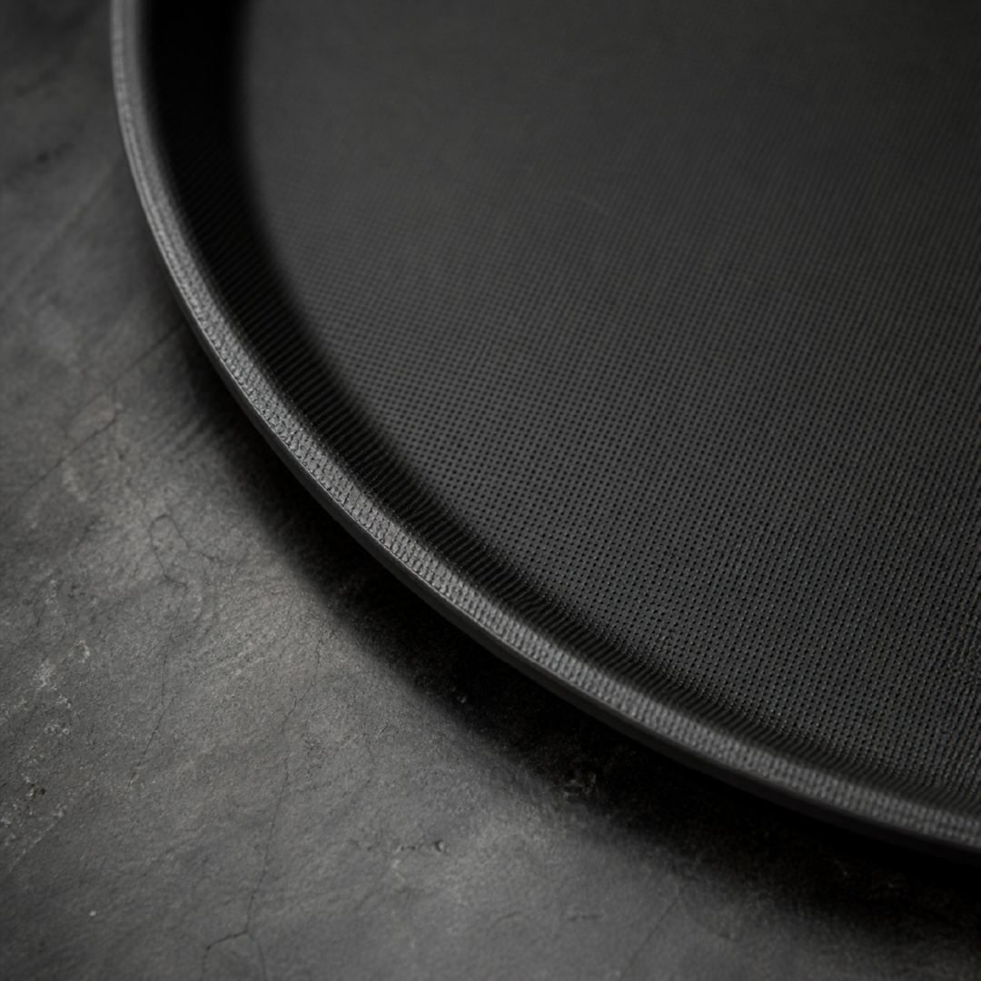 Premium Non Slip Round Serving Tray For Restaurant And Home Use