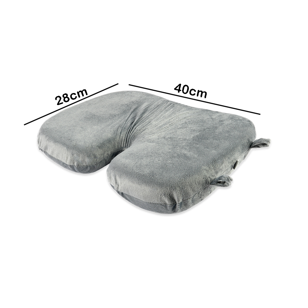 Ergonomic Back Support Cushion (Black/Grey)