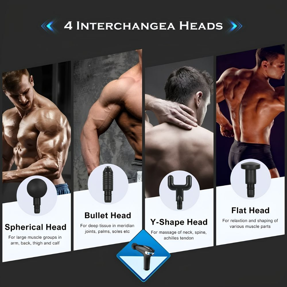 Hb 005 Long Handle Portable Fitness Massage Gun For Muscle Recovery & Slimming / Fascial Massage Gun