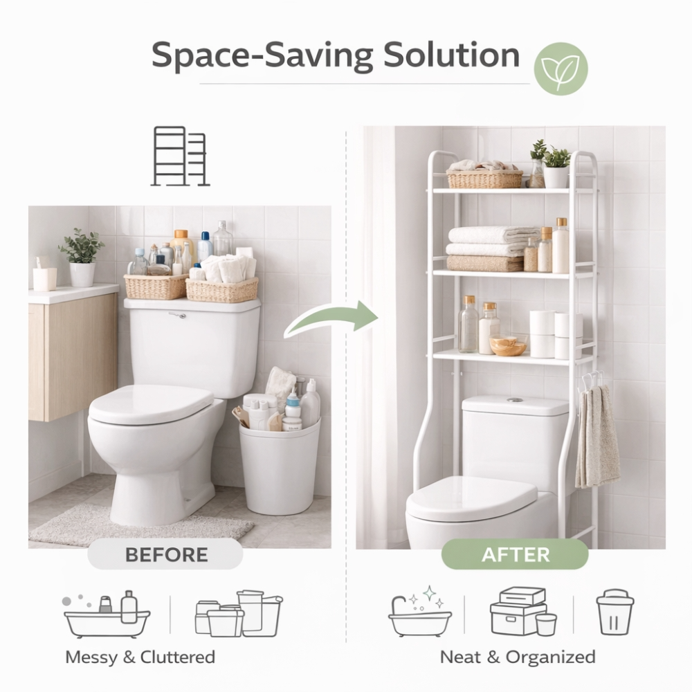 3-Tier Multi-Purpose Over-the-Toilet Storage Rack