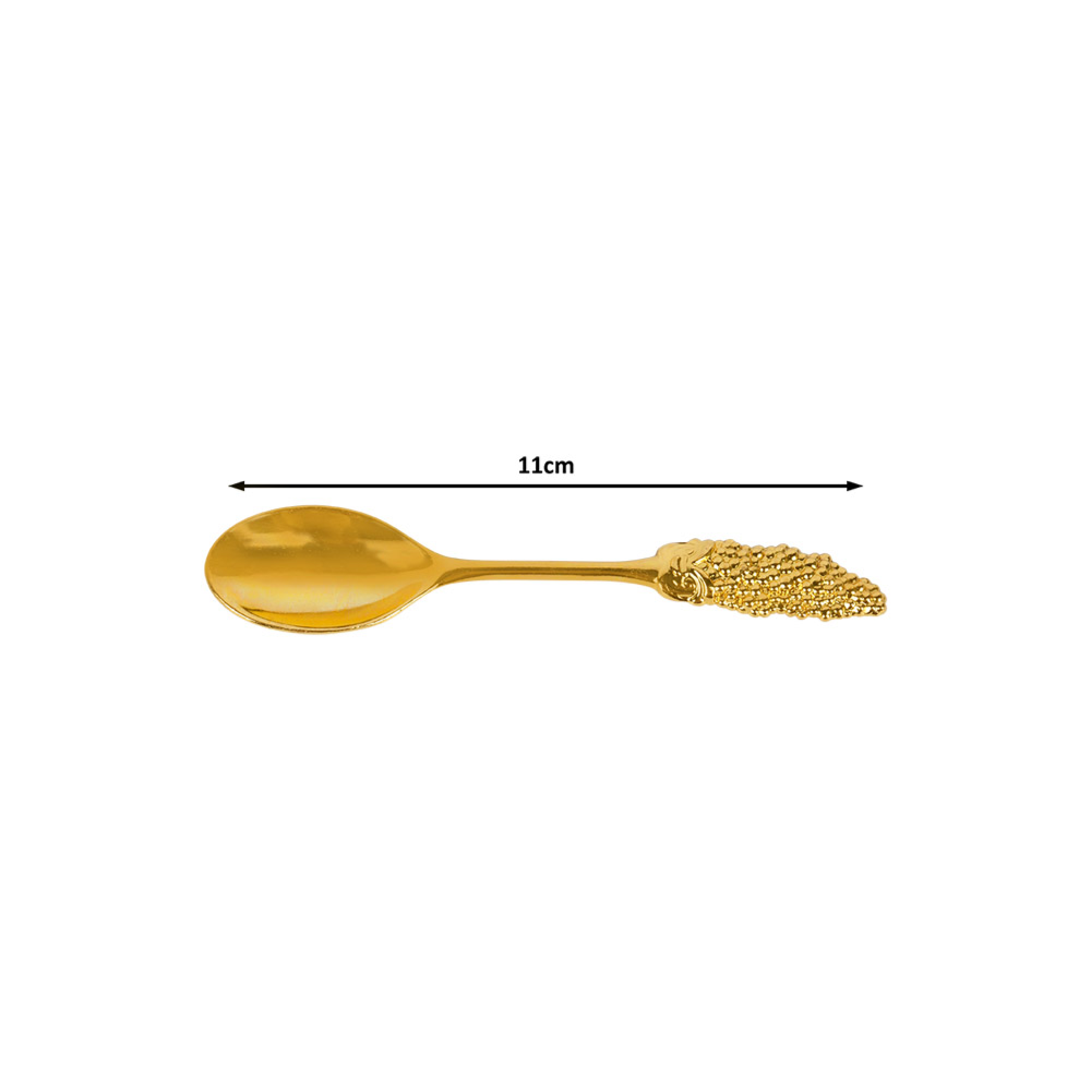 Gold Plated Decorative desert spoon – 11cm