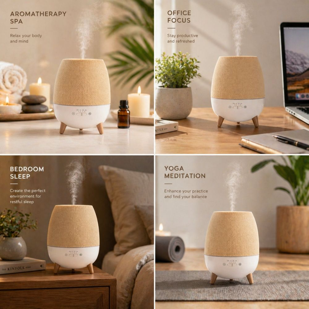Ultra Quiet Aroma Diffuser With Warm Night Light