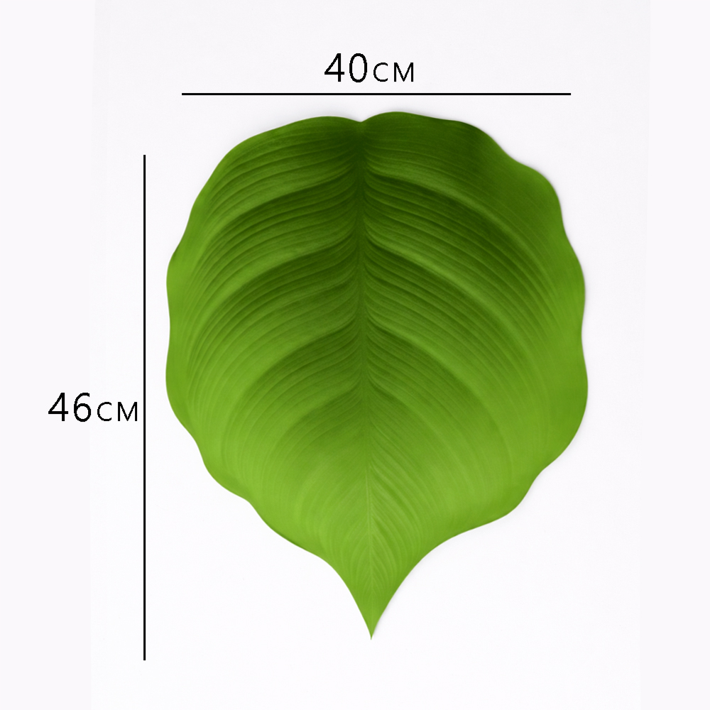 Premium Leaf Shape Table Mat 46cm x 40cm – Green Decorative Dining Placemat for Home & Kitchen