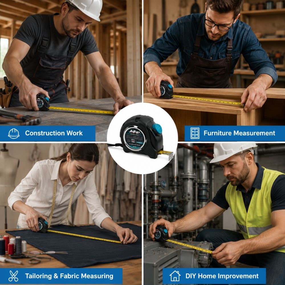 Professional 3-Meter Retractable Steel Tape Measure – Ergonomic Rubberized Case (8X9X4.5Cm)