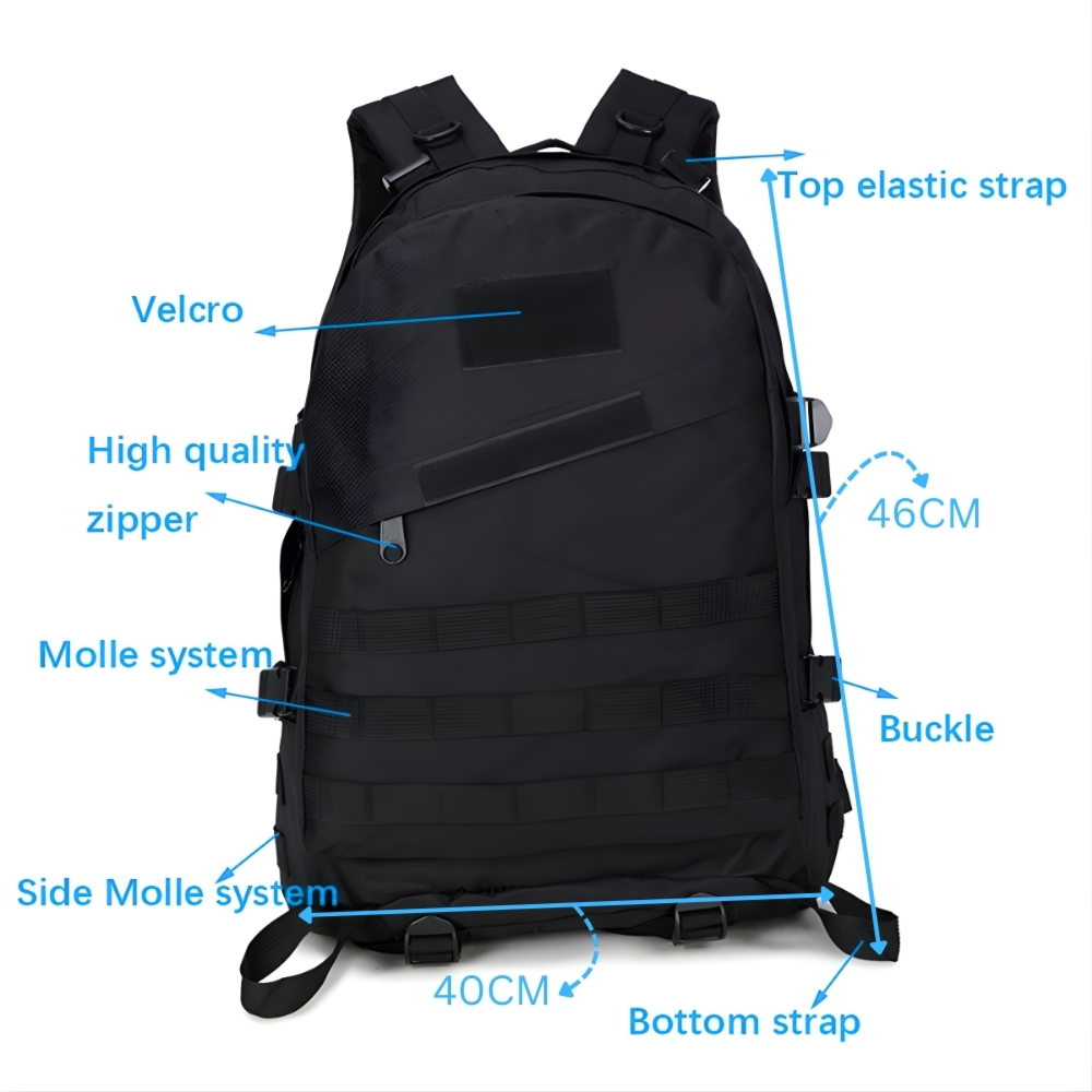 Highland Tactical Stealth Backpack for Men – Heavy Duty Tactical Hiking & Travel Bag