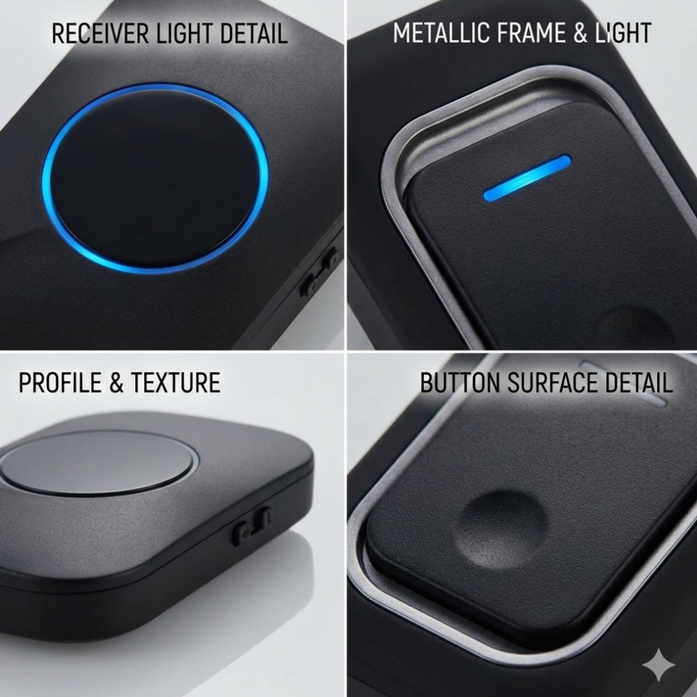 Luckarm Wireless Digital Doorbell - 150m Range & Waterproof (many Melodies)