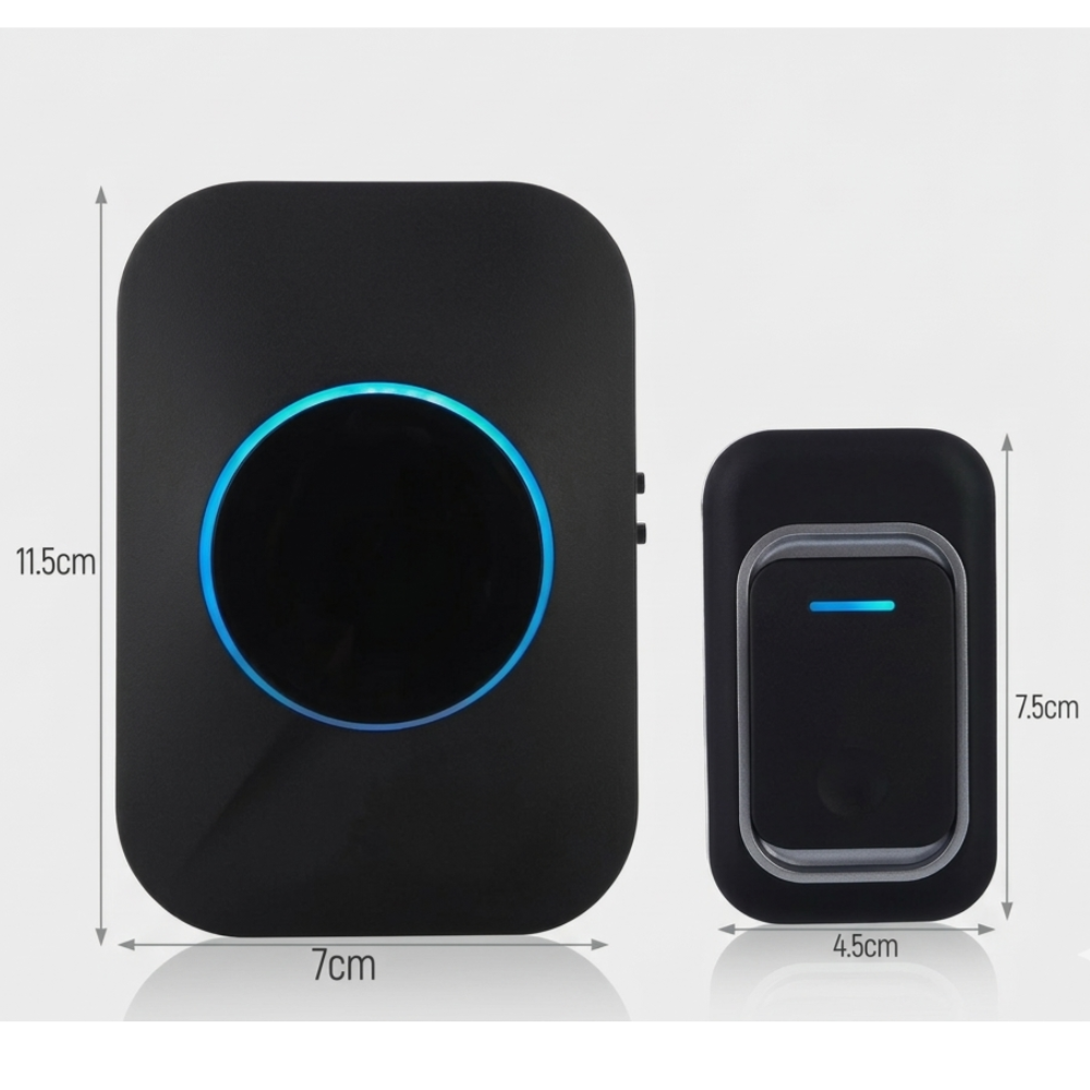 Luckarm Wireless Digital Doorbell - 150m Range & Waterproof (many Melodies)