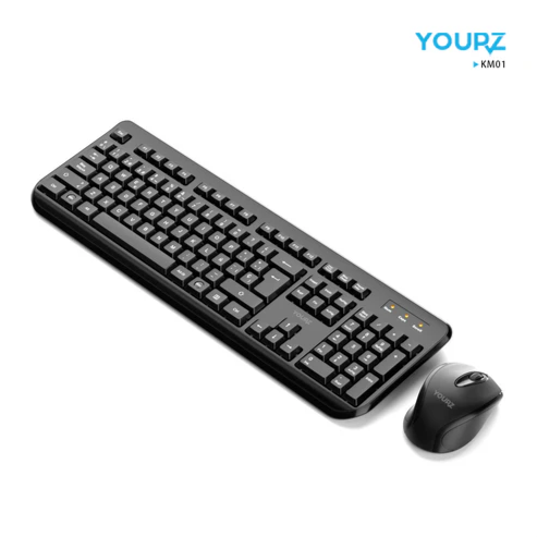YOURZ KM01 Wireless Keyboard & Mouse Combo – 2.4GHz Black