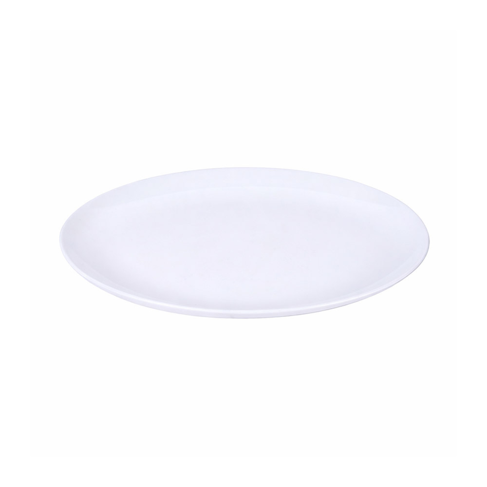 White Ceramic dining plate (Oval shape) 32x24 cm