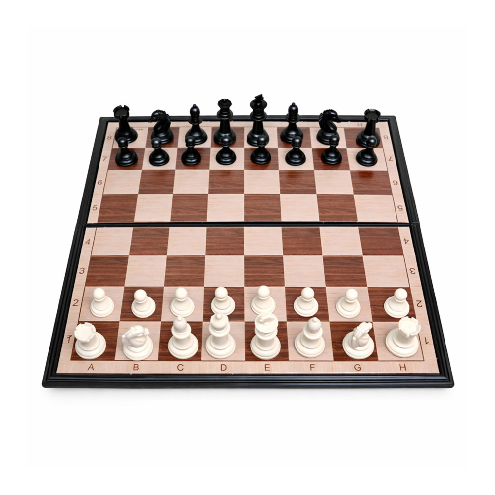 MT Classic Chess Set – Brown & White (with Coordinates)