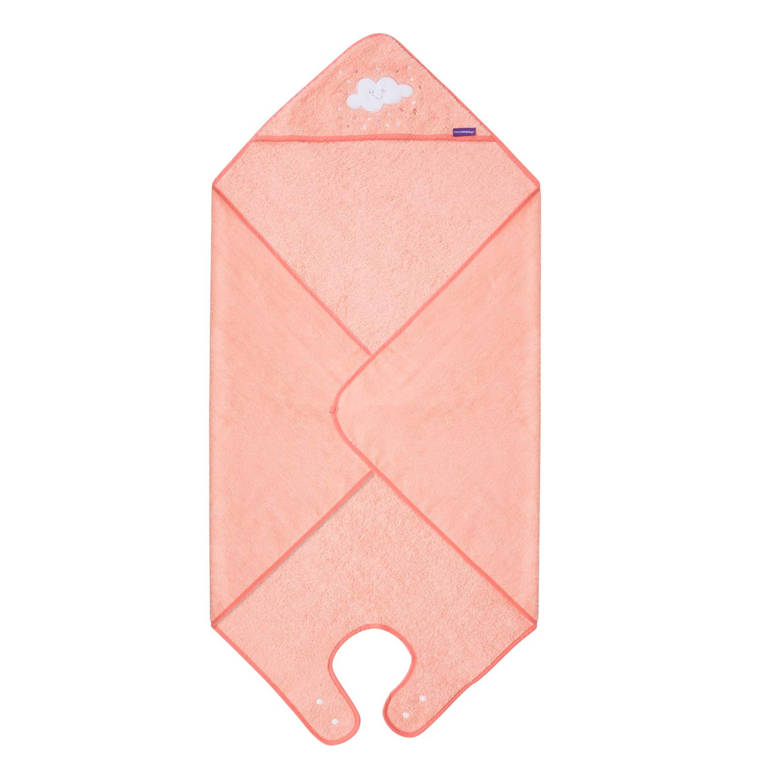 Premium Hooded Baby Towel (Soft Coral Cotton Wrap)