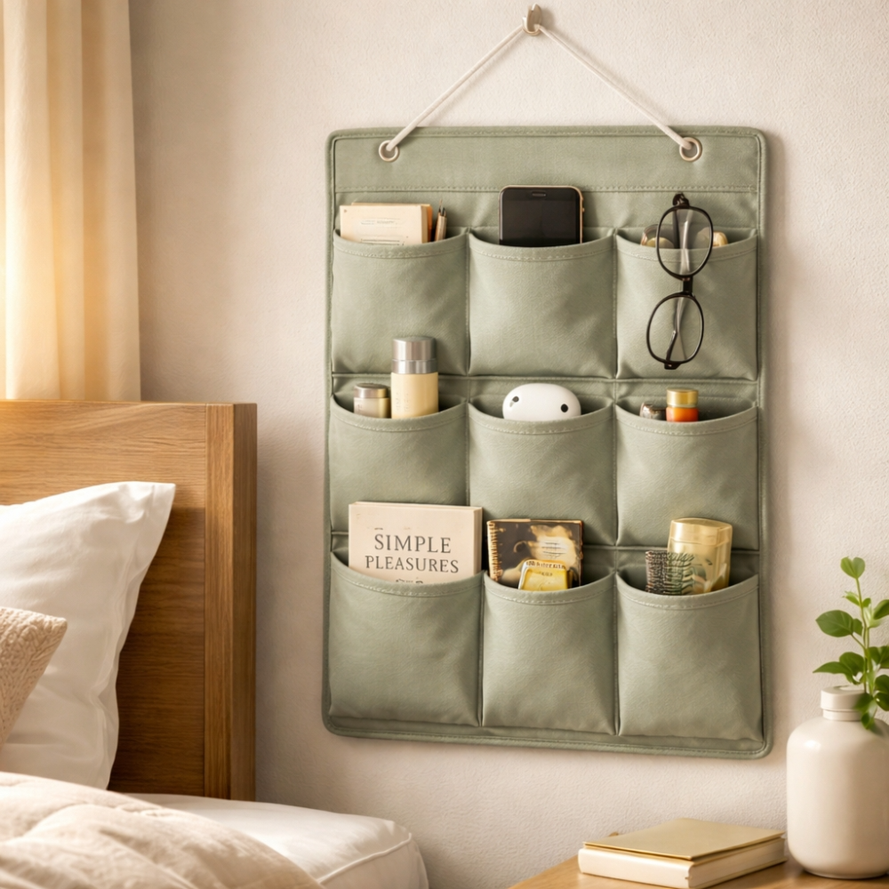 Hanging Storage Organizer Bag 78cm – Multi-Pocket Wardrobe Door Closet Storage Bag for Clothes, Accessories & Home Organization (78x45cm)