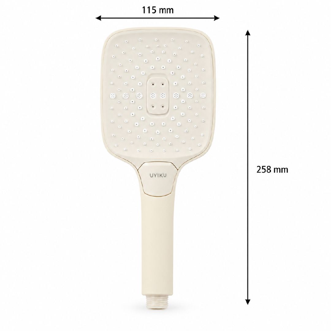 Exclusive Hand Shower Head With A Square Panel And Finish – 115 X 258 Mm