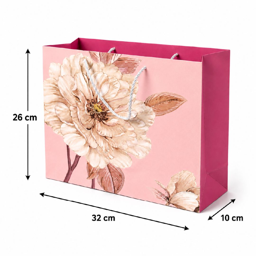 Elegant Floral Paper Gift Bag – (32Cm)