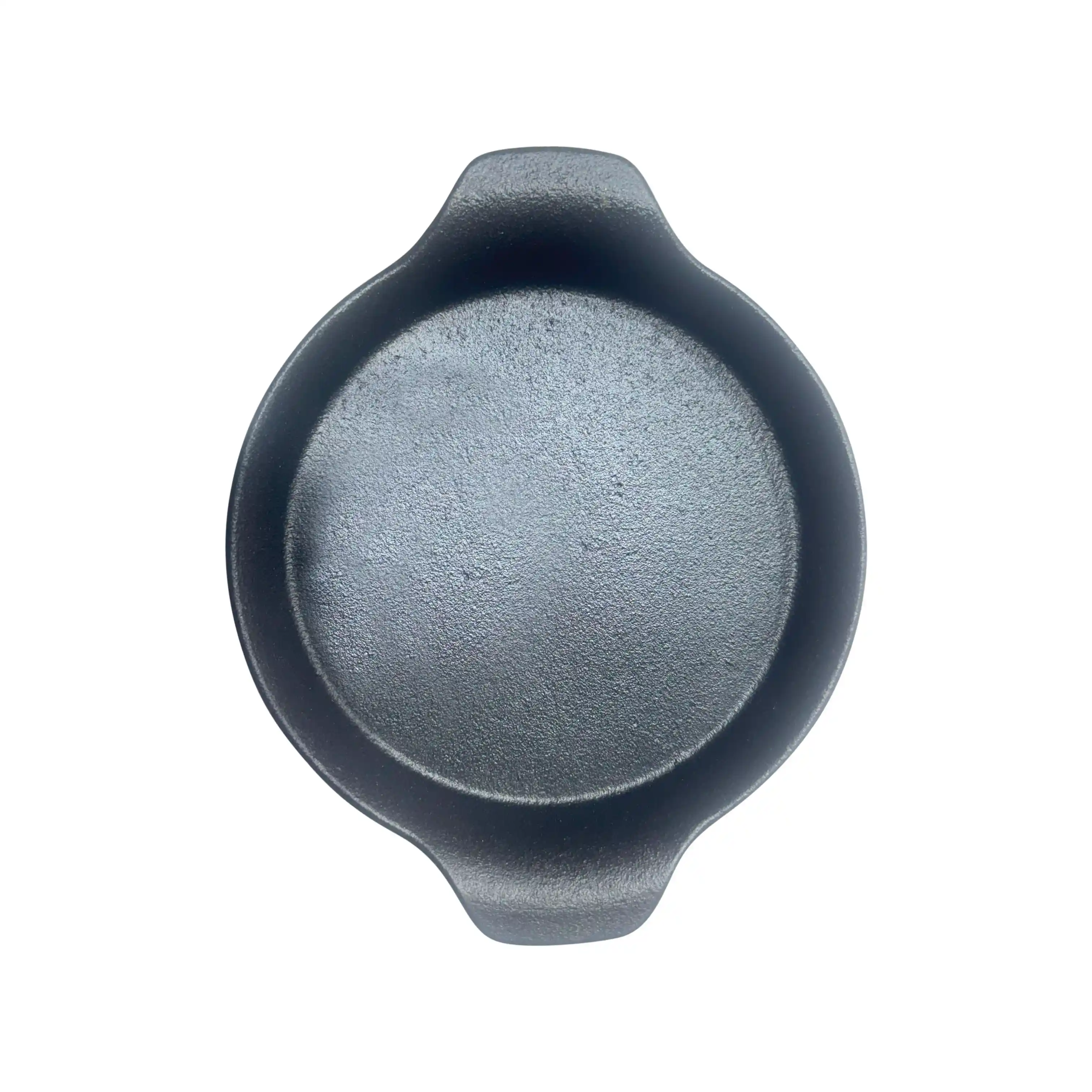 Iron Sizzler Plate with Wooden Base, Heavy-Duty & Reusable (Round Shape)
