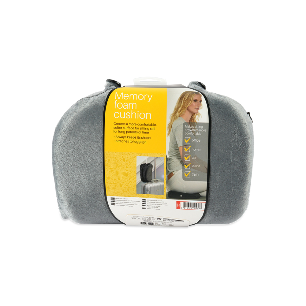 Ergonomic Back Support Cushion (Black/Grey)