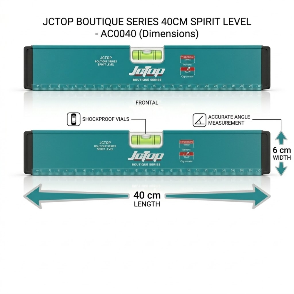 JCTOP Boutique Series 40cm Professional Spirit Level Compact and portable for various tasks