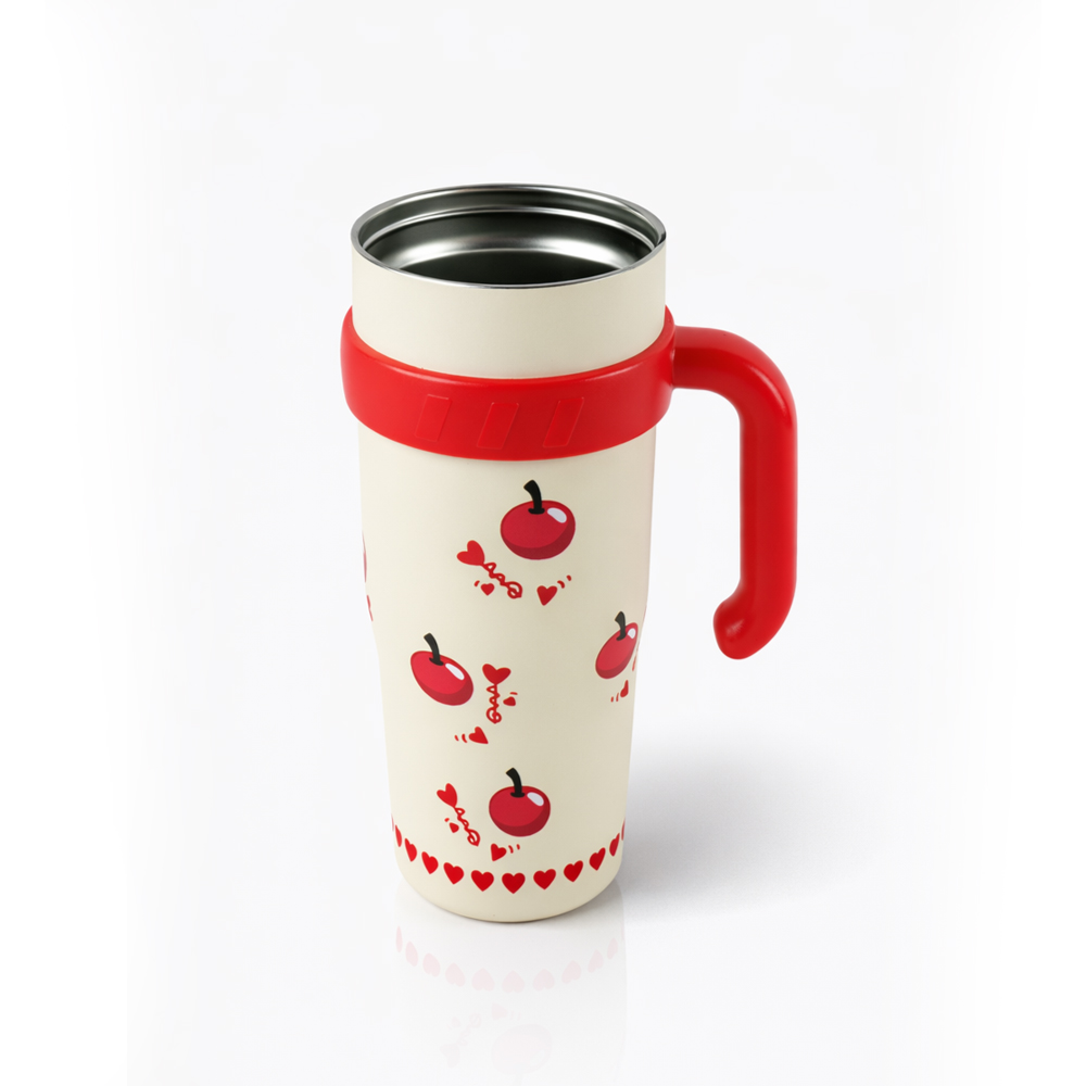 Large Capacity 1200ML Vacuum Insulated Straw Cup with Handle – Leakproof Travel Tumbler for Hot & Cold Drinks (Height 30cm)
