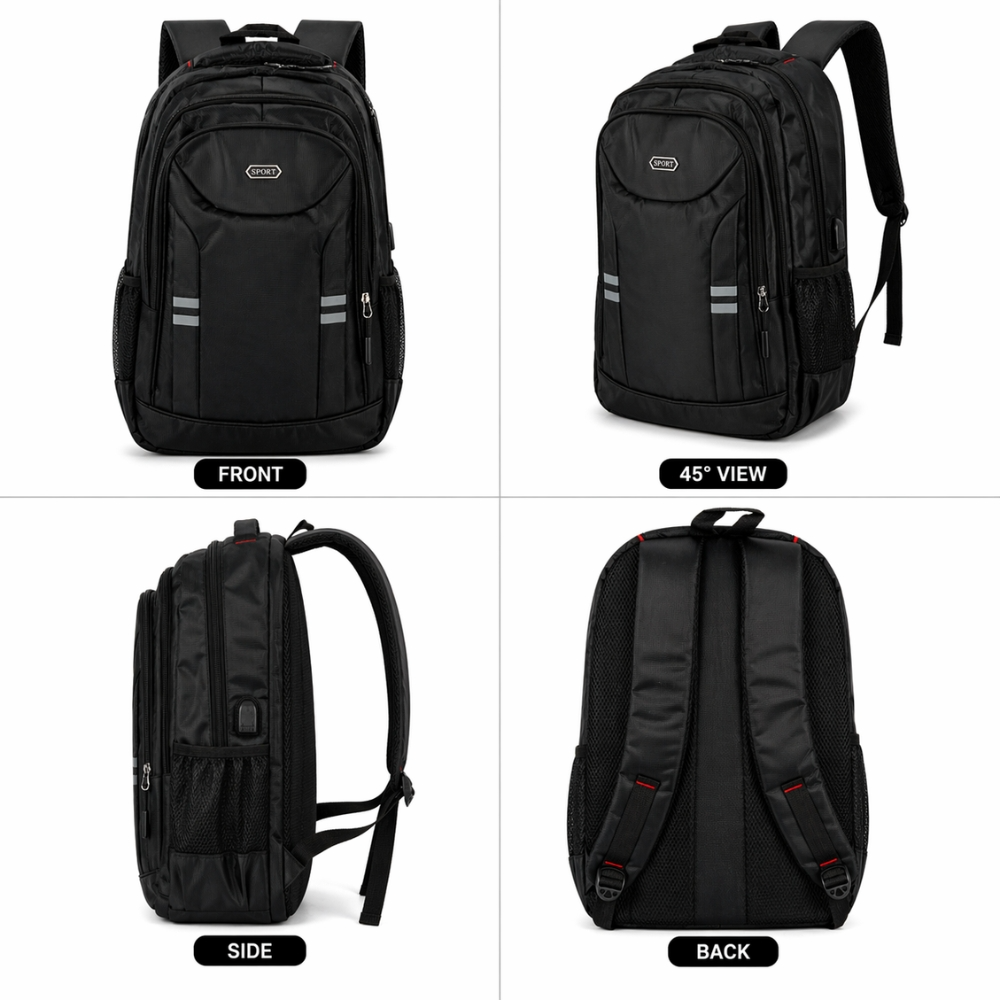 Smart Travel Backpack With Usb Charging Port And Laptop Compartment