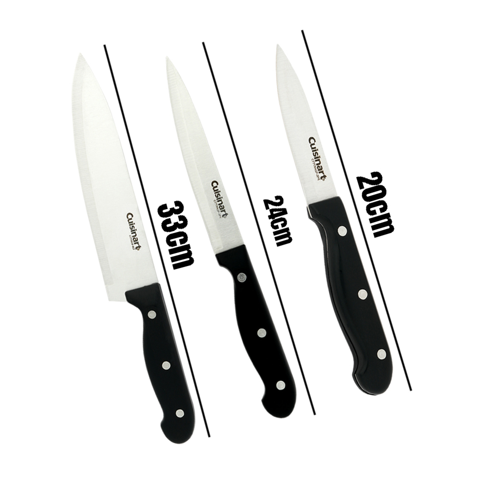 Premium 3PCS Kitchen Knife Set 20×24×33CM – Stainless Steel Chef, Utility & Paring Knife Set with Ergonomic Handle