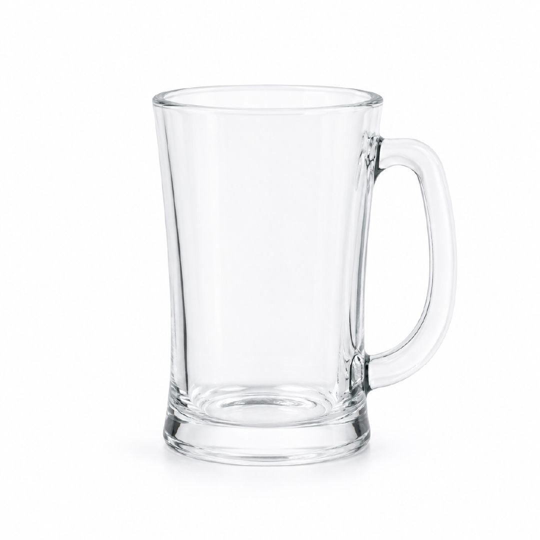 Next-Gen Clear Glass Beer Mug For Large Pours – 13 X 8Cm – Transparent