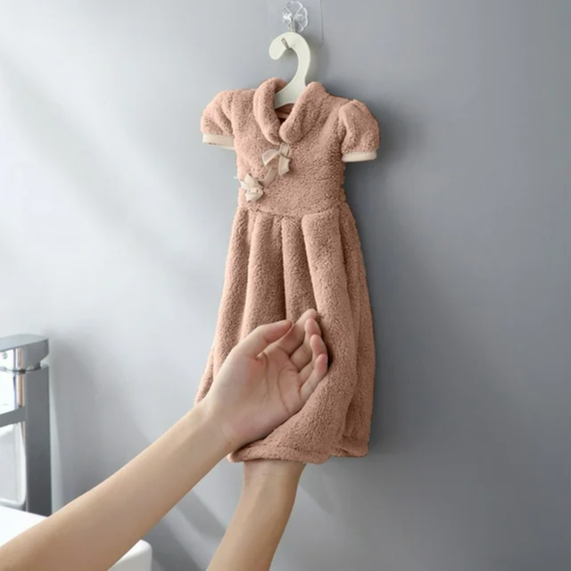 Cute Dress-Shaped Microfiber Hand Towel - Premium Quality