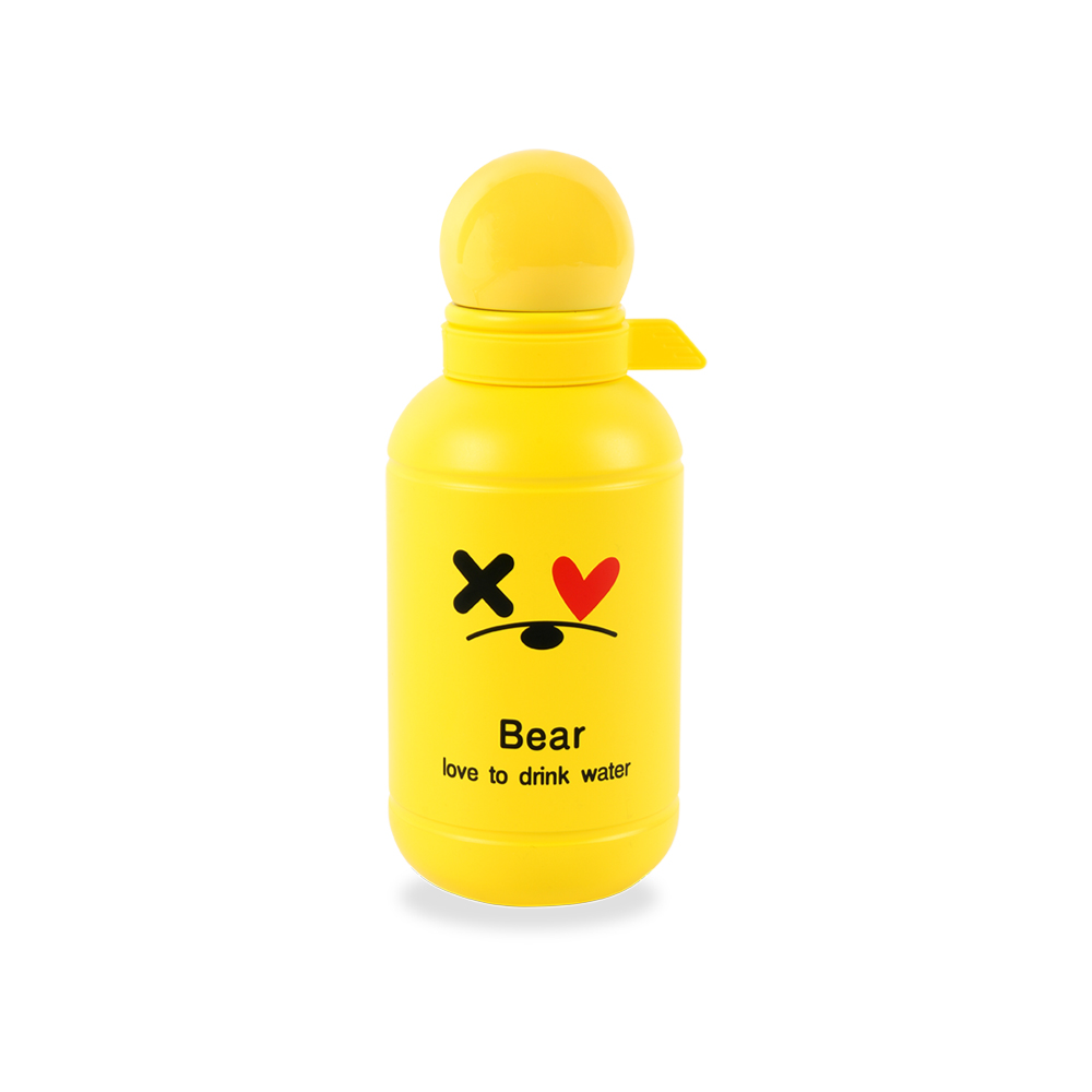Cute Cartoon Kids Water Bottle 380ML with Protective Cover & Strap – Leakproof Portable School Drinking Bottle for Boys & Girls