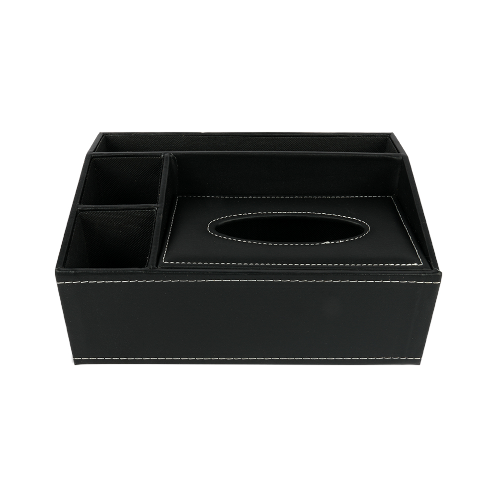 Multi-Purpose Desktop Storage & Tissue Box Organizer