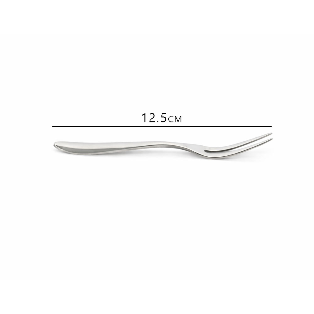 Stainless Steel Mini Fork Spoon Set – 3 Piece Dessert & Fruit Fork Set for Home, Café & Party (Size 12.5cm)