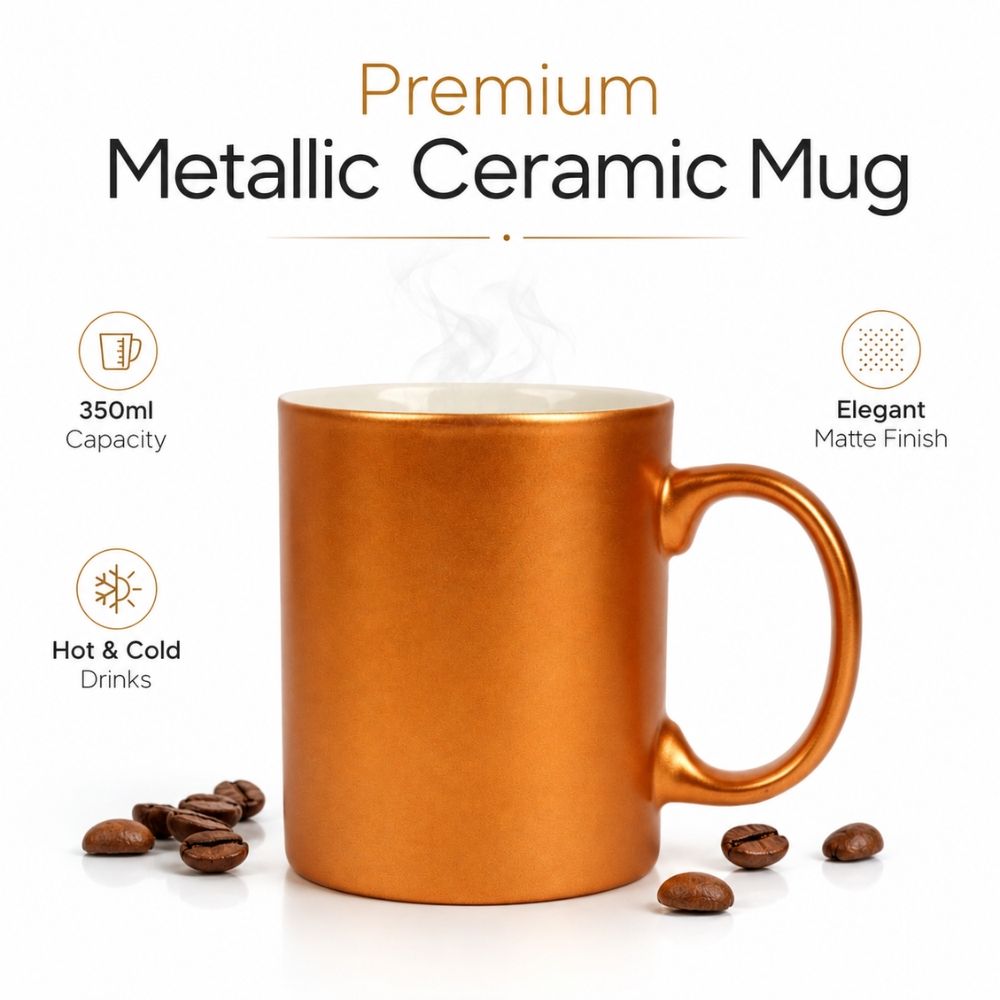 Exclusive Ceramic Coffee Mug Suitable For Sublimation Printing – (9.5 X 8Cm)
