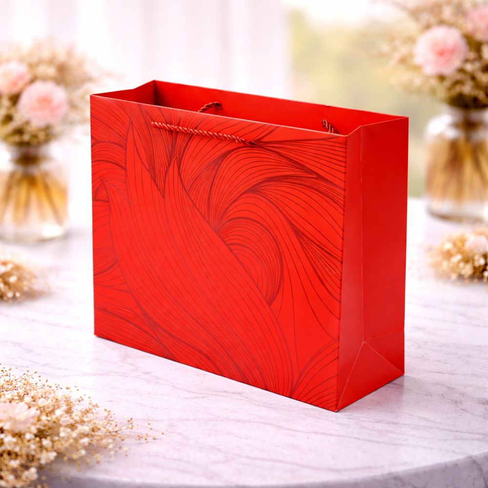 Radiant Abstract Wave Premium Paper Gift Bag – 32Cm