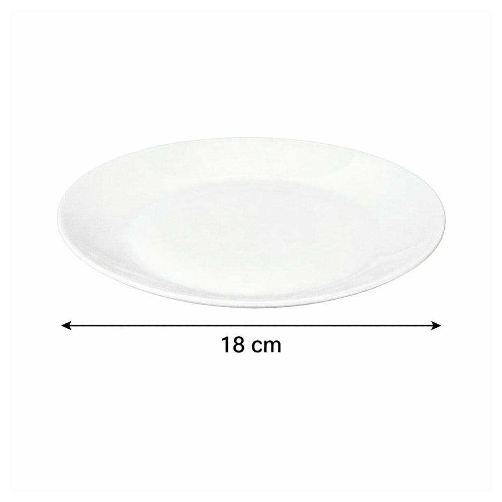 White Ceramic dining plate (18cm)