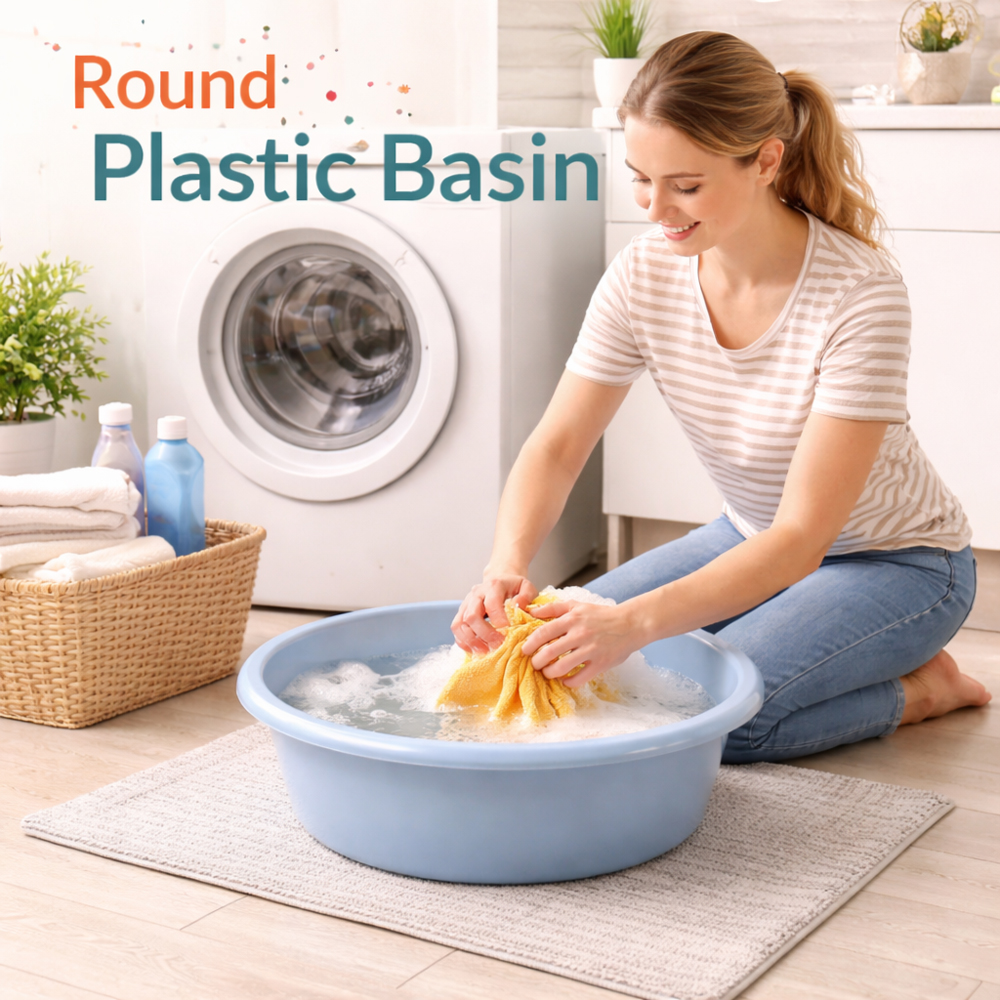 Extra Large Plastic Wash Bowl – Heavy Duty Multi-Purpose Kitchen Basin (56cm)