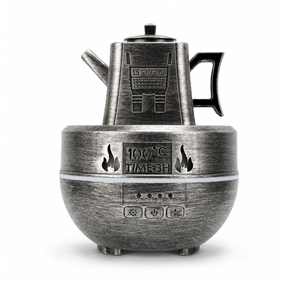 Retro Teapot Shaped Ultrasonic Essential Oil Diffuser And Cool Mist Humidifier  14 X 11.5cm
