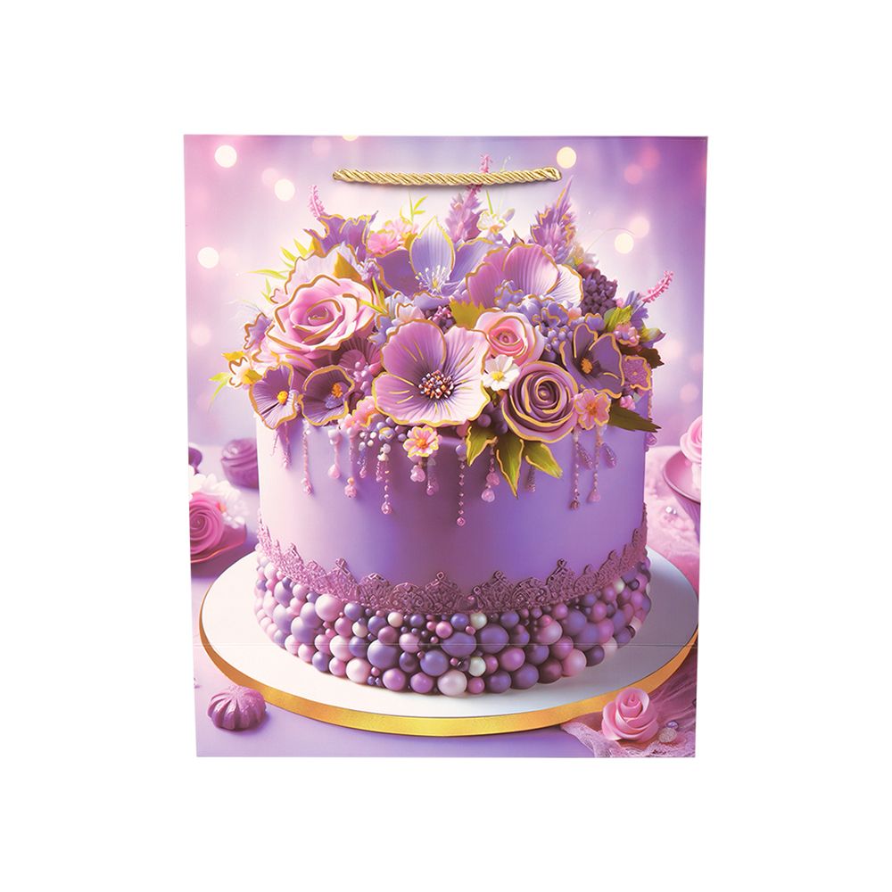 Elegant Floral Paper Gift Bag – (32Cm)