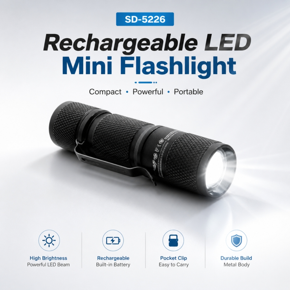 Multi Function Small Rechargeable Flashlight