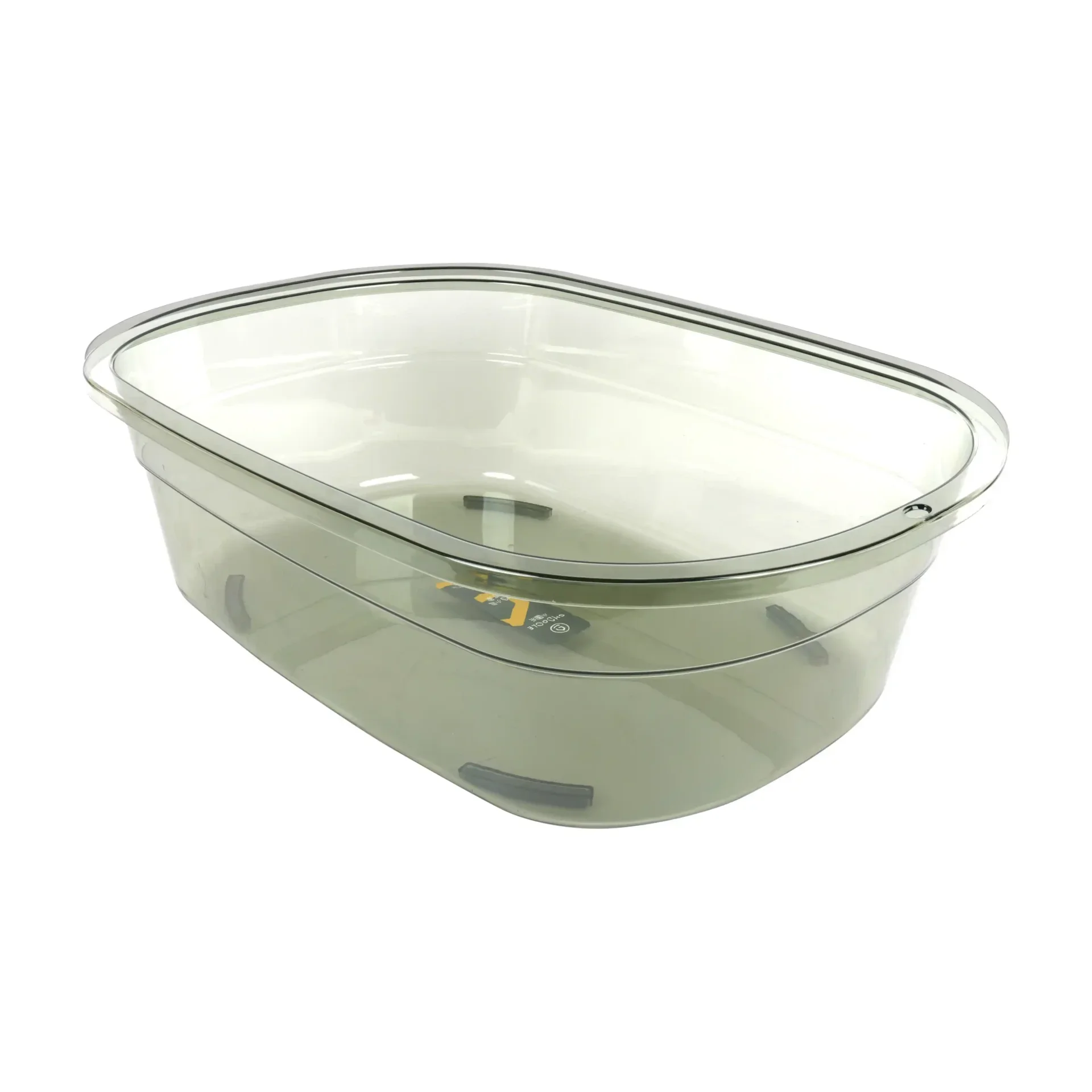 Heavy-Duty Large Plastic Utility Basin | Multi-Purpose Home Tub | Smoke Gray