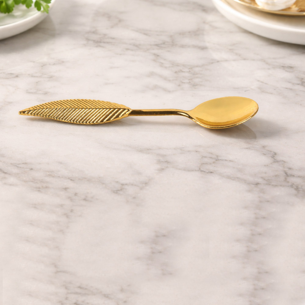 Luxury Gold Plated Mini Dessert Decorative Spoon (11cm)