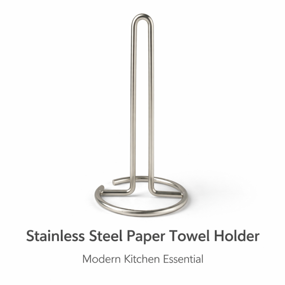 Elegant Minimalist Stainless Steel Paper Towel Holder -height 30cm