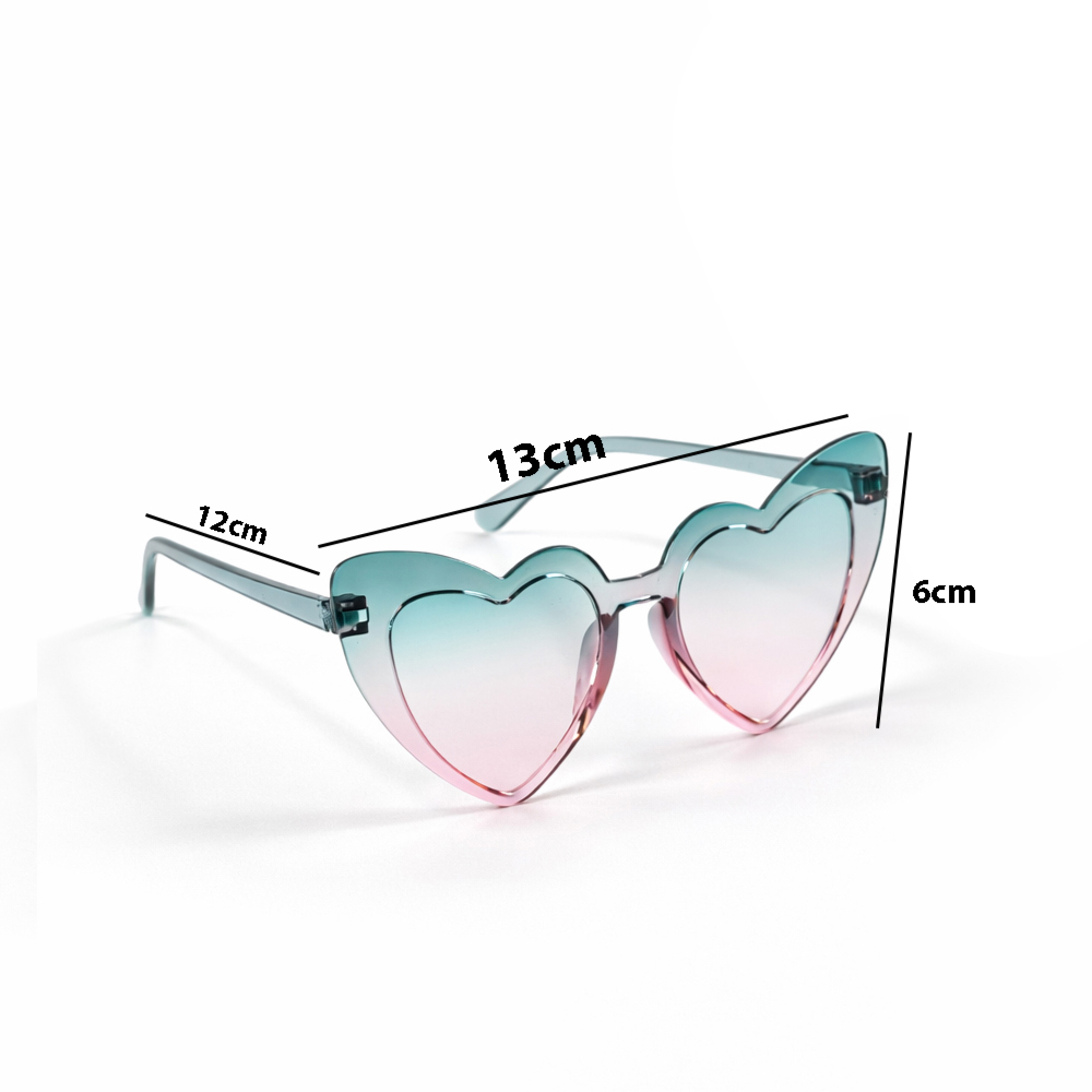 Kids Heart Shape Sunglasses – 2 Piece Set Cute Fashion Summer Sunglasses for Children