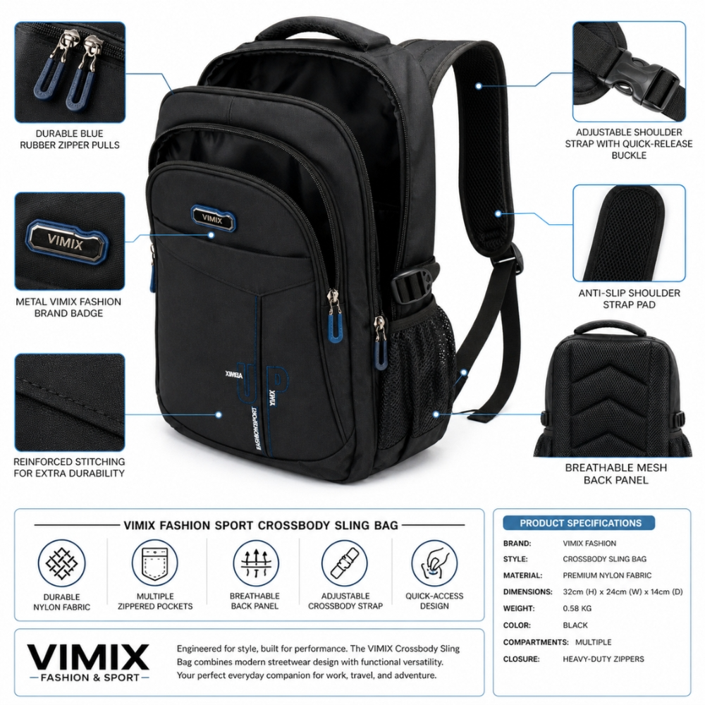 Premium Multipurpose Travel Backpack With Laptop Compartment