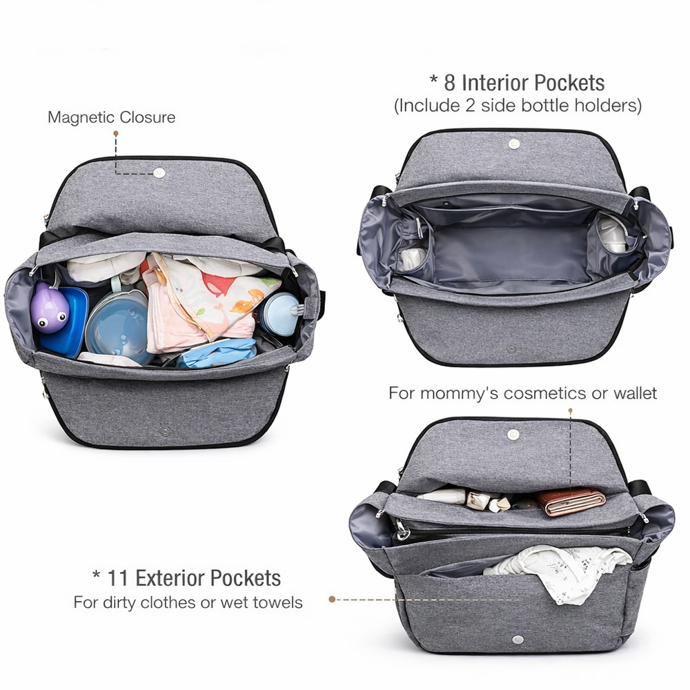 Diaper Bag Tote Multi Functional Travel Gear Maternity