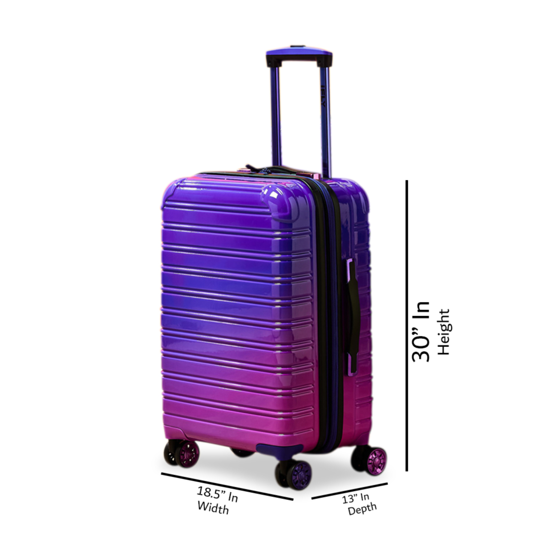 IFly 28-Inch Extra Spacious Luggage – Ultra-Durable Hard-shell Trolley for Effortless Travel – Purple / Violet Extra-Large Check-In Travel Luggage