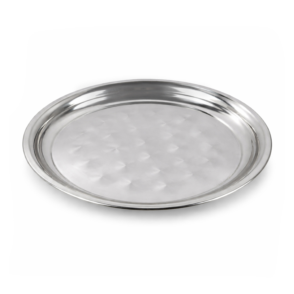Premium Stainless Steel Round Plate 30cm – Durable Dining & Serving Plate for Home & Kitchen