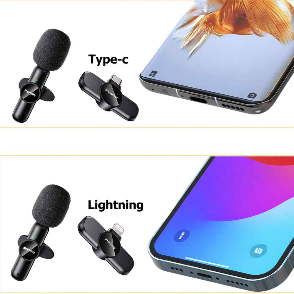 Remax K10 One to TWO live stream Type-C Microphone
