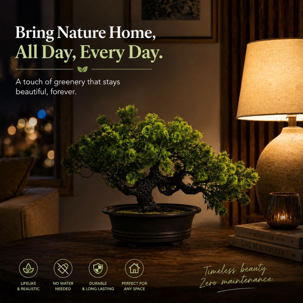 Premium Lifelike Artificial Bonsai Tree Indoor Home Decor Accent