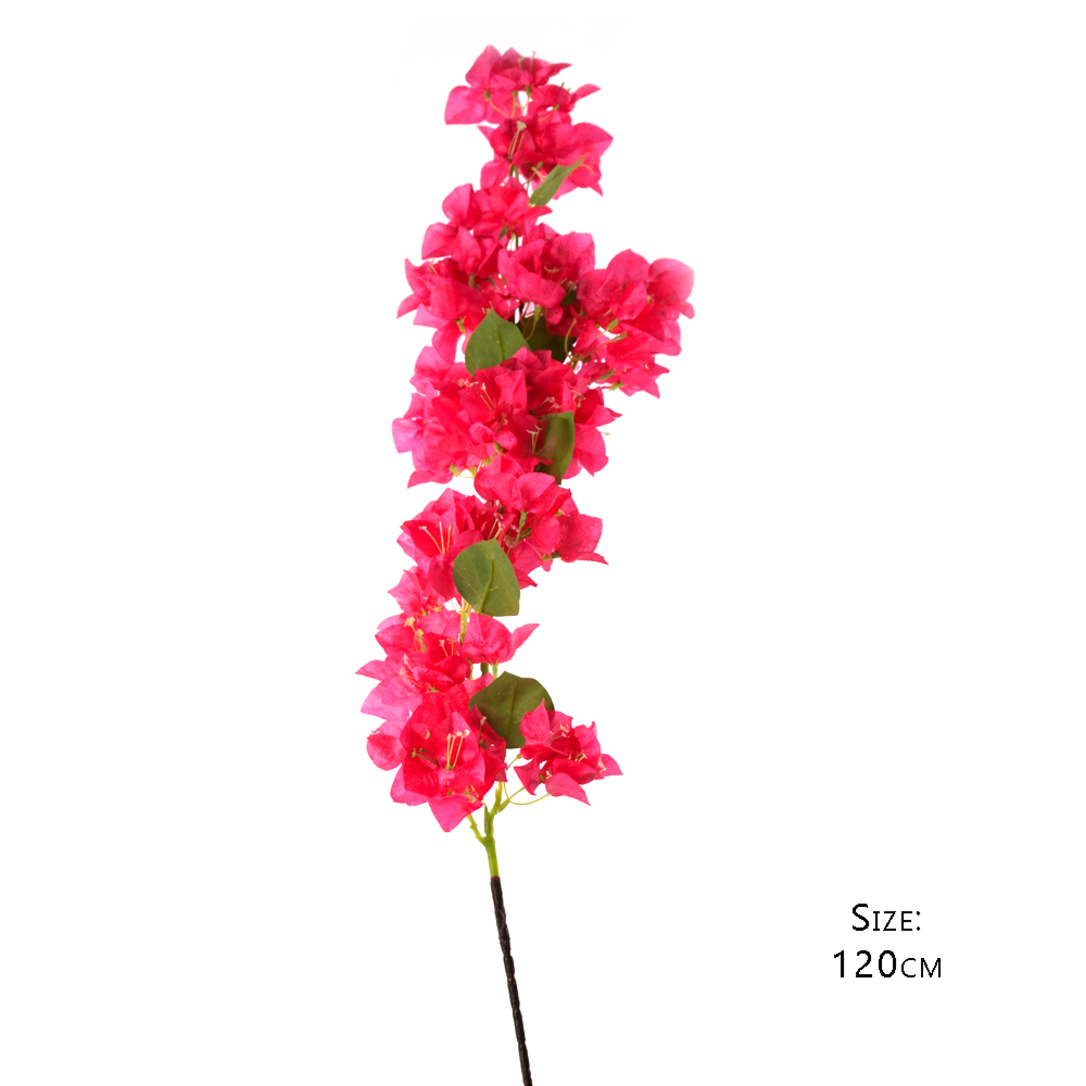Artificial Pink Bougainvillea Flower Branch – Decorative Long Stem Floral Plant for Home & Event Décor (120cm)