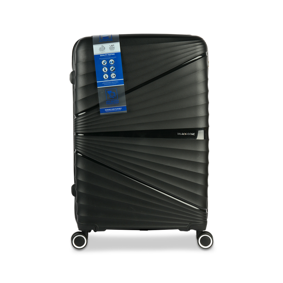 Black Rose 28-Inch Extra Spacious Luggage – Ultra-Durable Hard-shell Trolley for Effortless Travel.