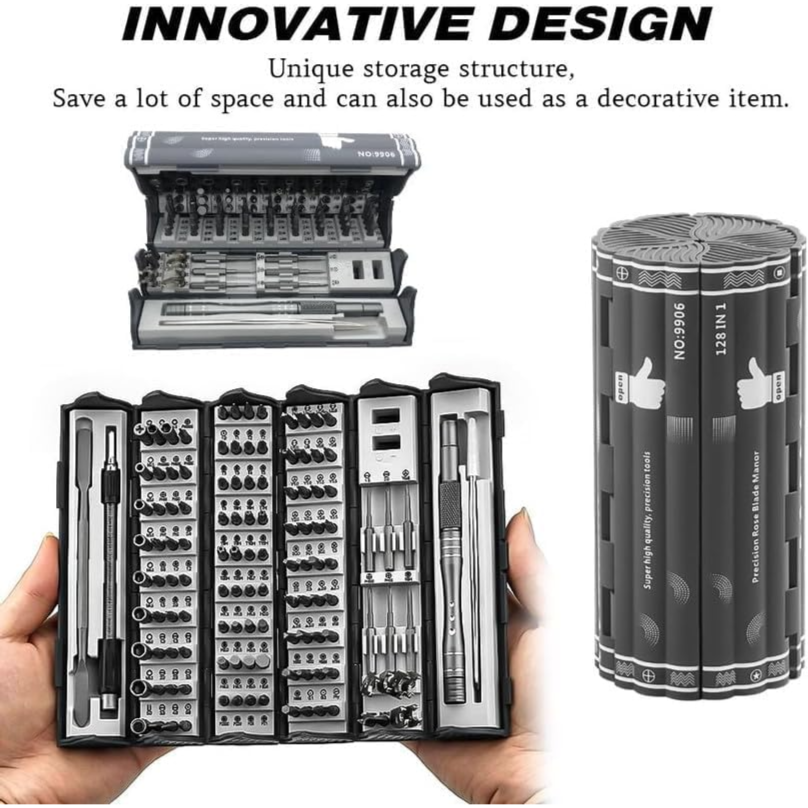 128 in 1 Precision Screwdriver Set & Electronics Repair Tool Kit best for Electronics & Mobiles