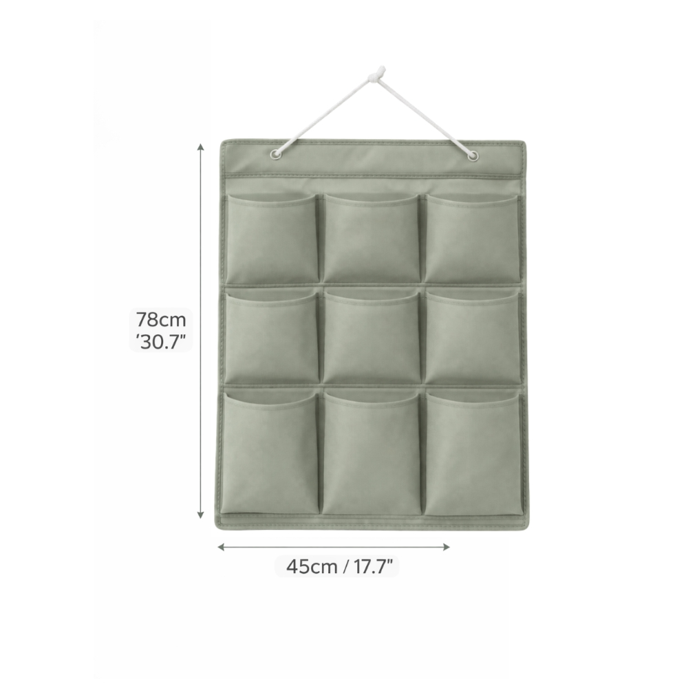 Hanging Storage Organizer Bag 78cm – Multi-Pocket Wardrobe Door Closet Storage Bag for Clothes, Accessories & Home Organization (78x45cm)